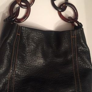 Kate Landry Purse/ Tote with Tortoise Shell Links